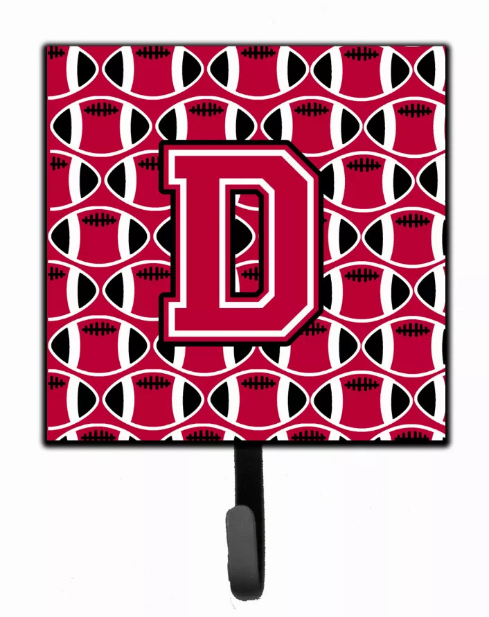 Letter Football Crimson and White Leash or Key Holder - S000213B001695P065959V004