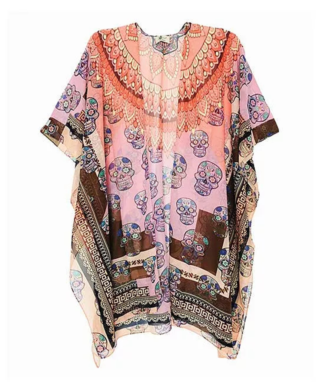 Suger Skull Silk Blend Kimono