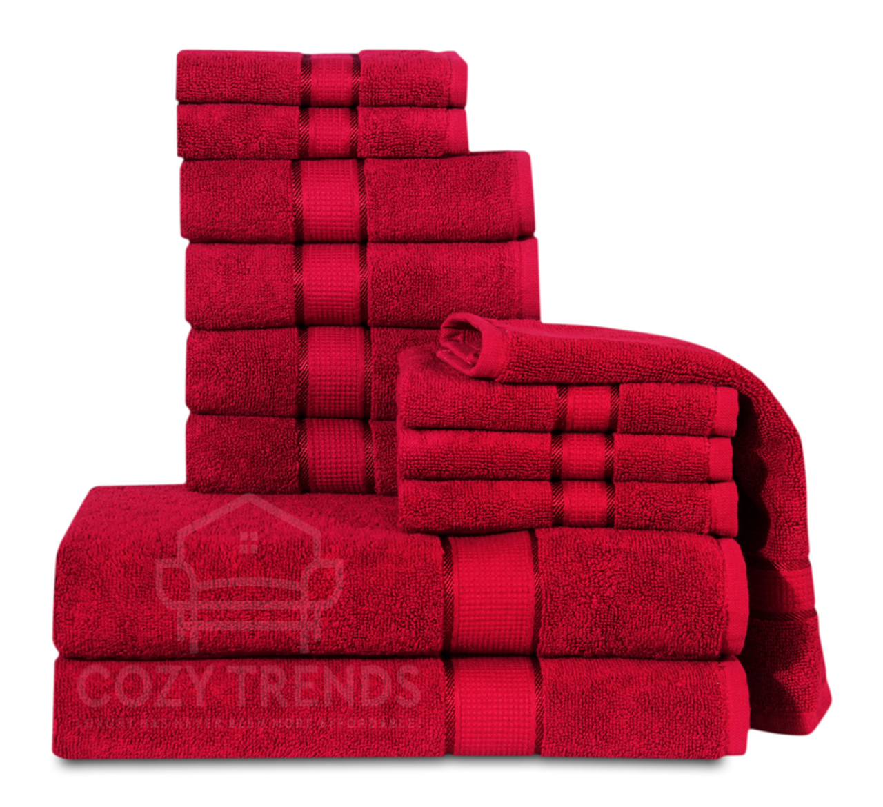 100% Ringspun Cotton Absorbent 600 GSM Bathroom Towel Set - CTC87