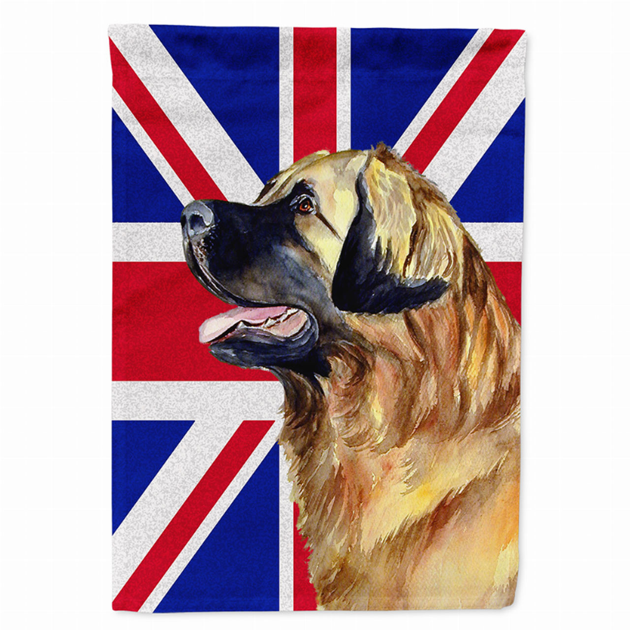 Dog with English Union Jack British Flag Garden Size Flag - LH9500GF
