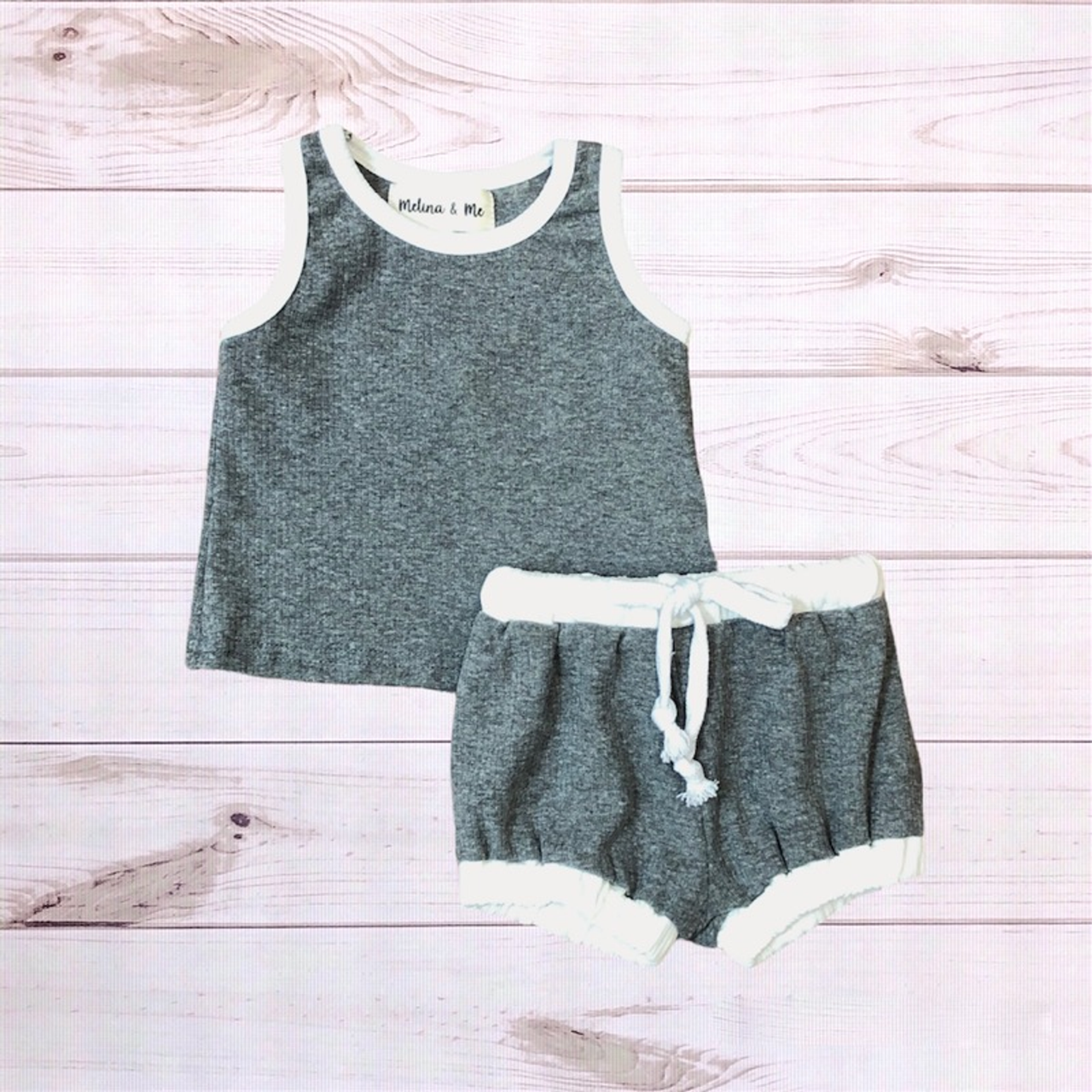 Retro Ribbed Outfit (Slate) - B003153P001041V000