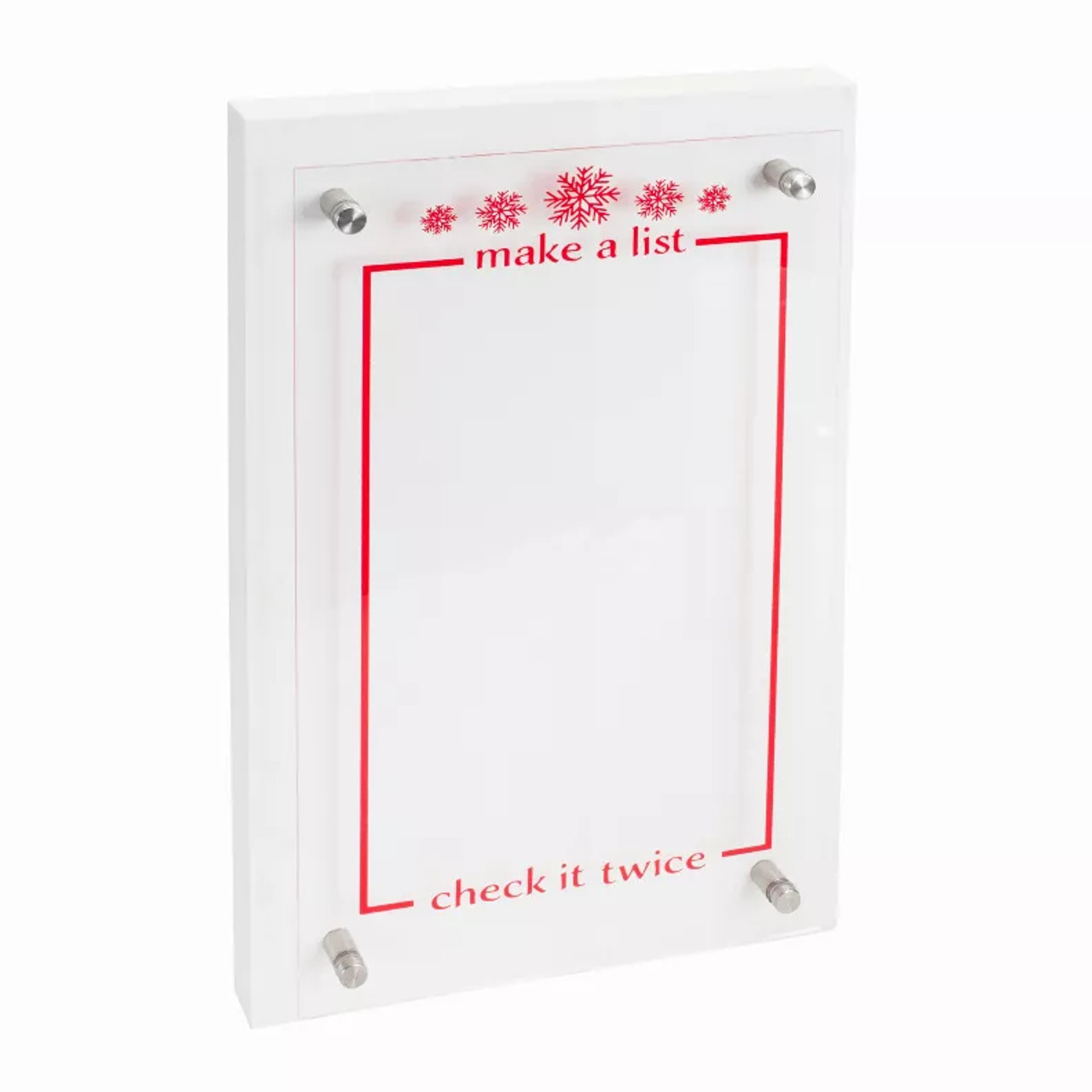 Make A List and Check It Twice Acrylic Sign 10"L x 15.5"H Acrylic/MDF