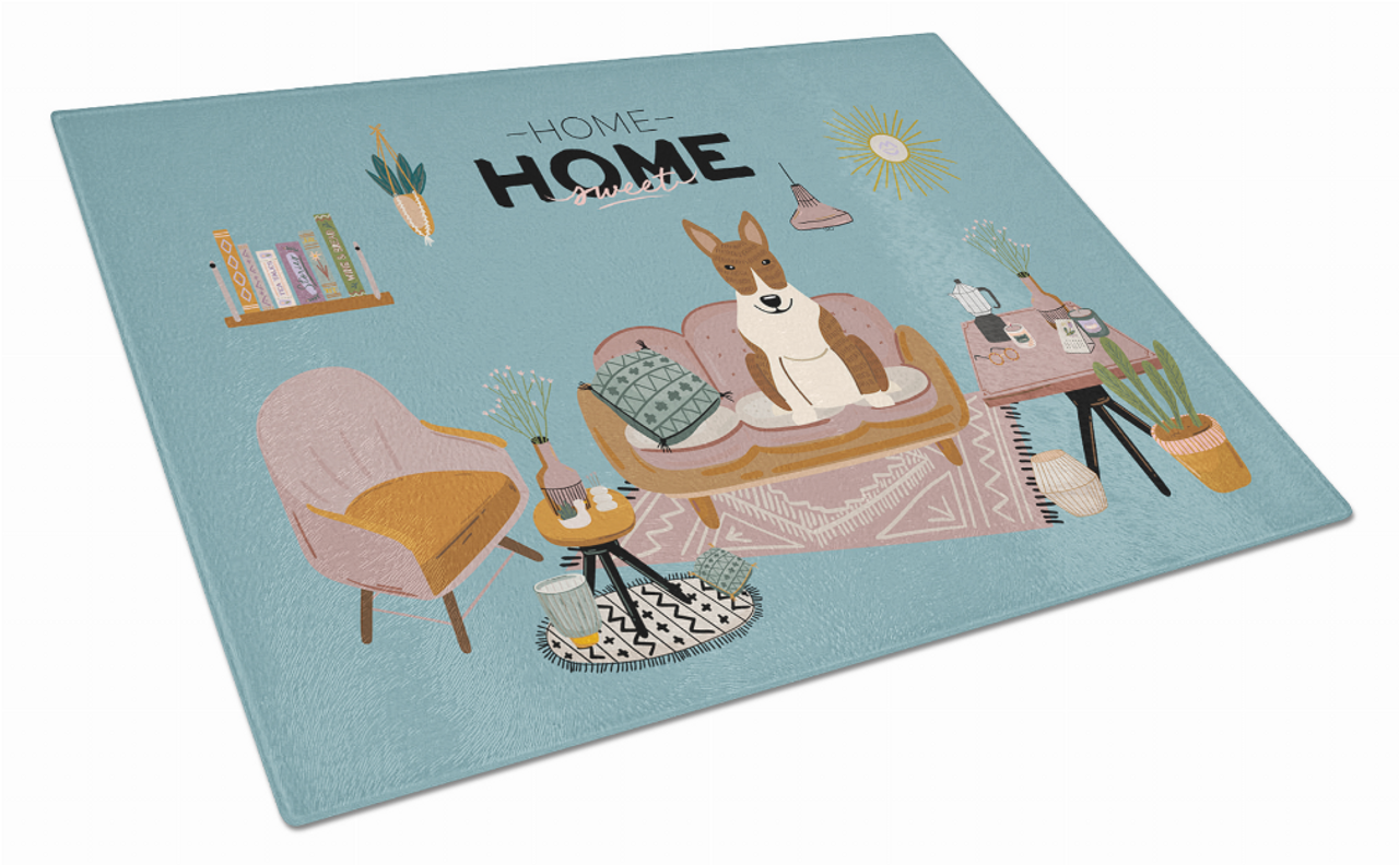 Sweet Home Dog Print Glass Cutting Board Large - CK7982LCB