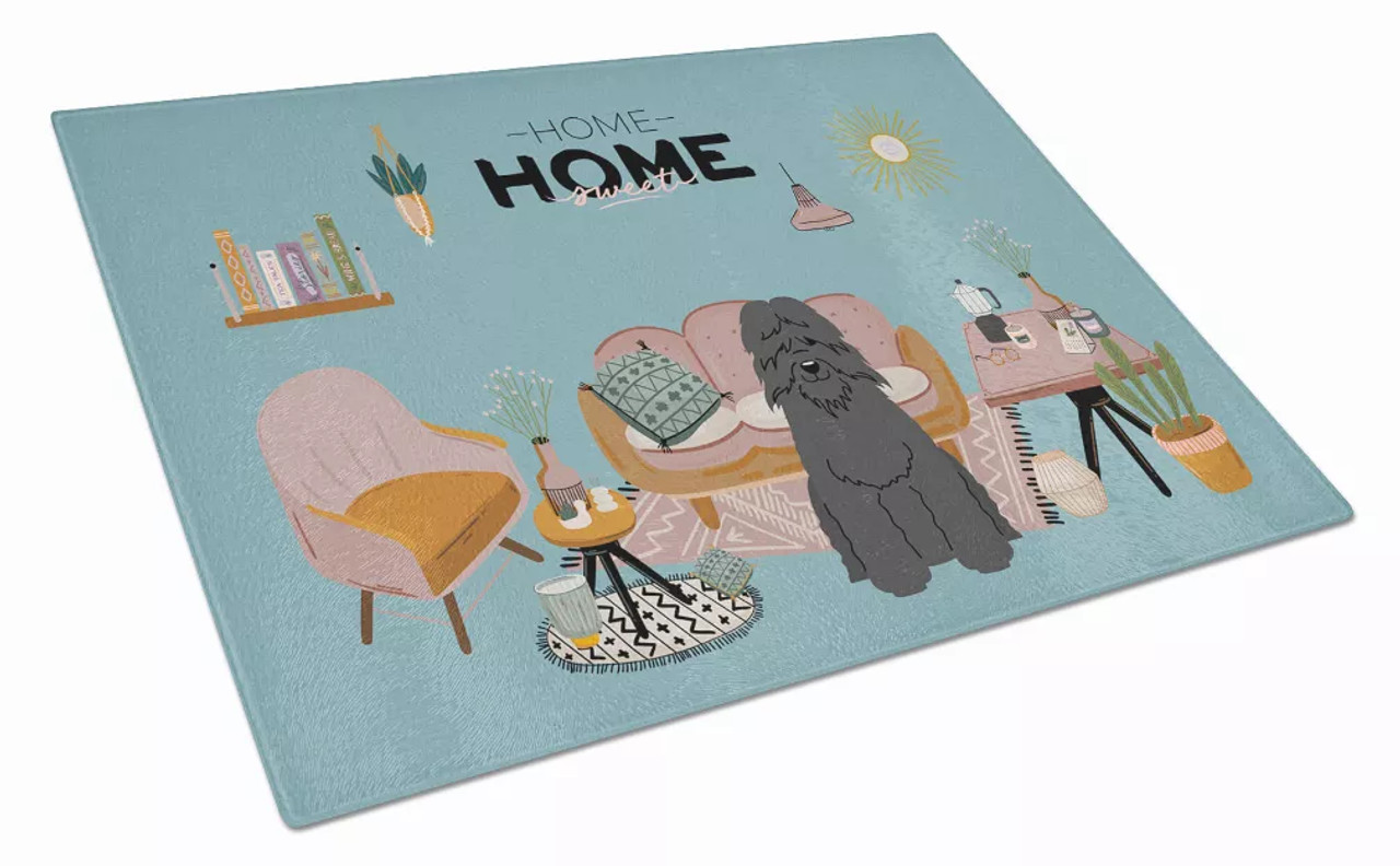 Sweet Home Dog Print Glass Cutting Board Large - S000213B001695P020203V018