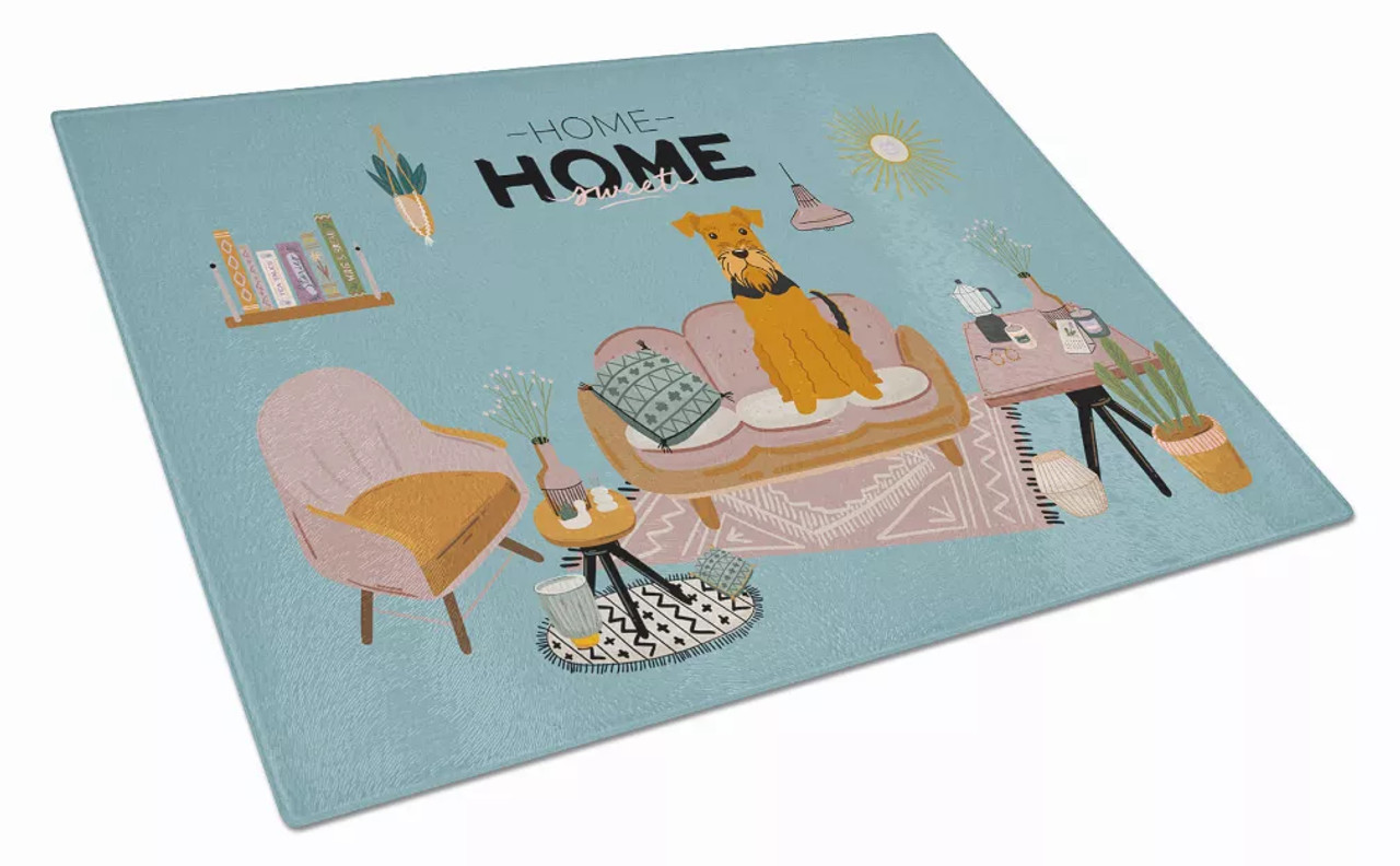 Sweet Home Dog Print Glass Cutting Board Large - S000213B001695P020203V011