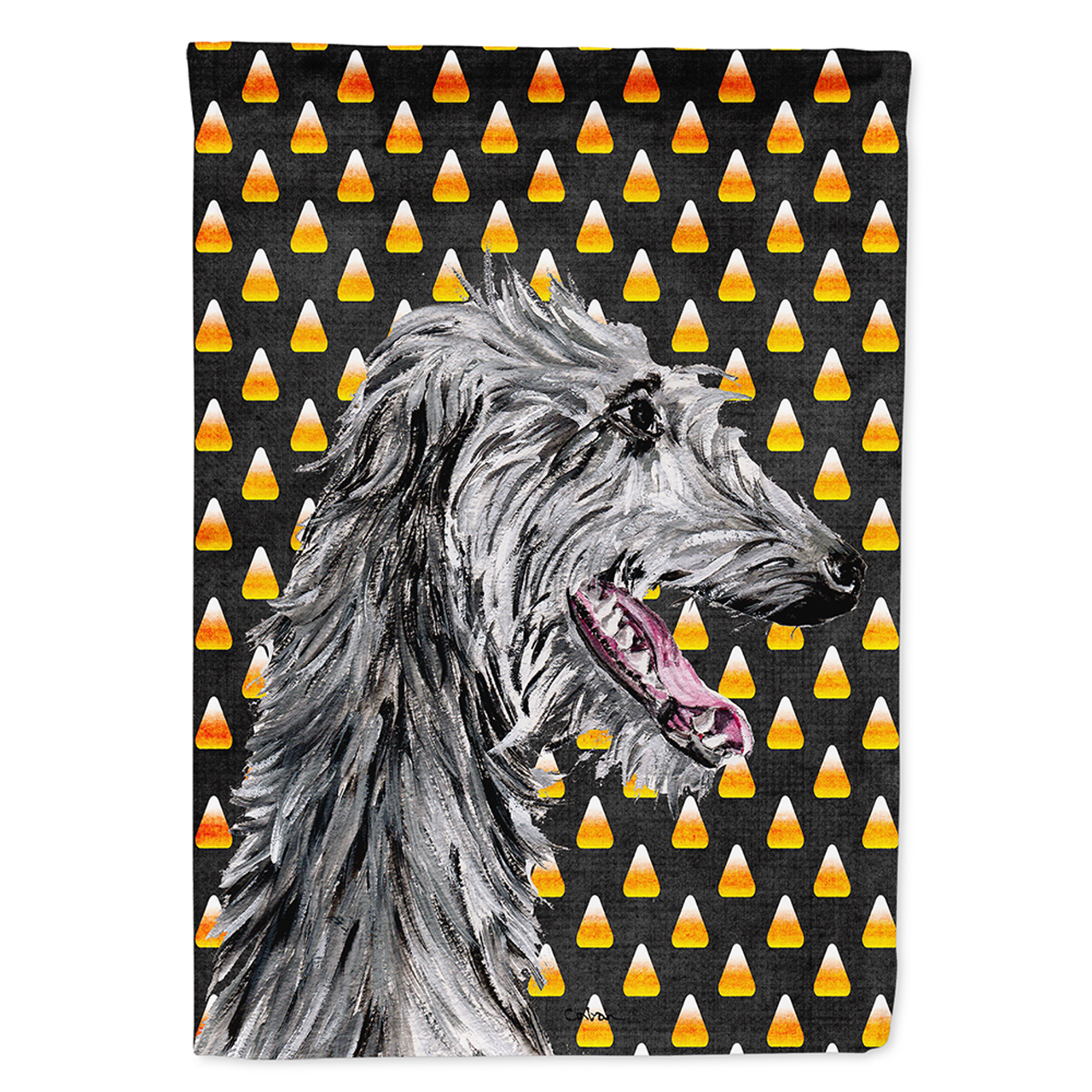 Candy Corn Halloween Dog Portrait Flag Garden Size - S000213B001695P038574V000