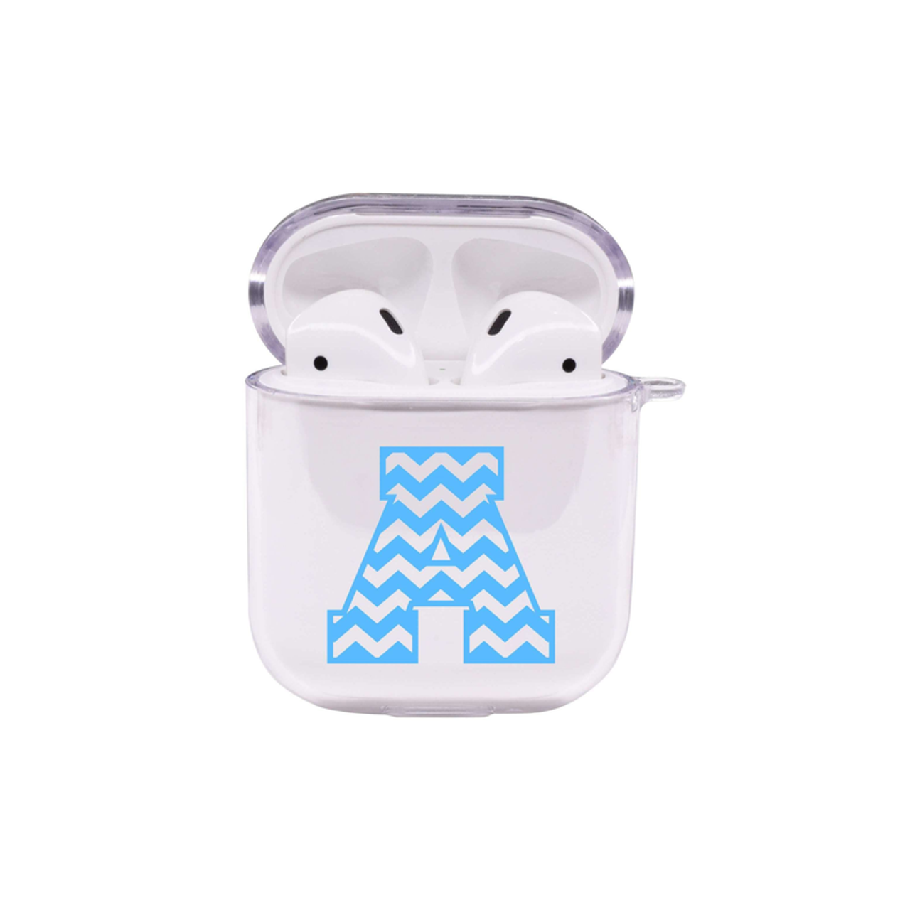 Chevron Initial Airpod Protective Clear Case By Pink Box - PinkBox-25-144