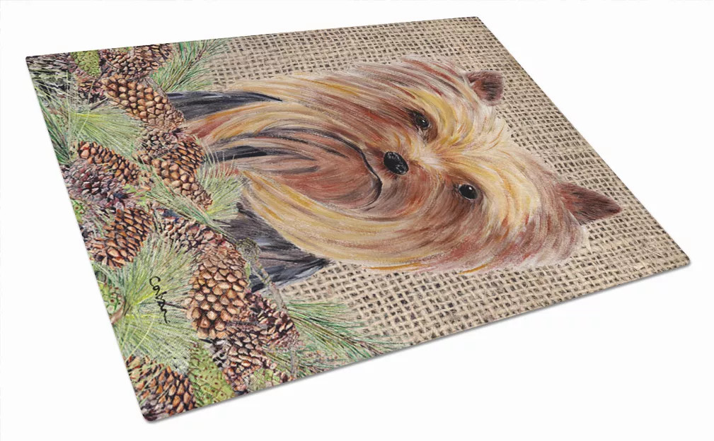 Dog Art Glass Cutting Board Large - S000213B001695P021426V034