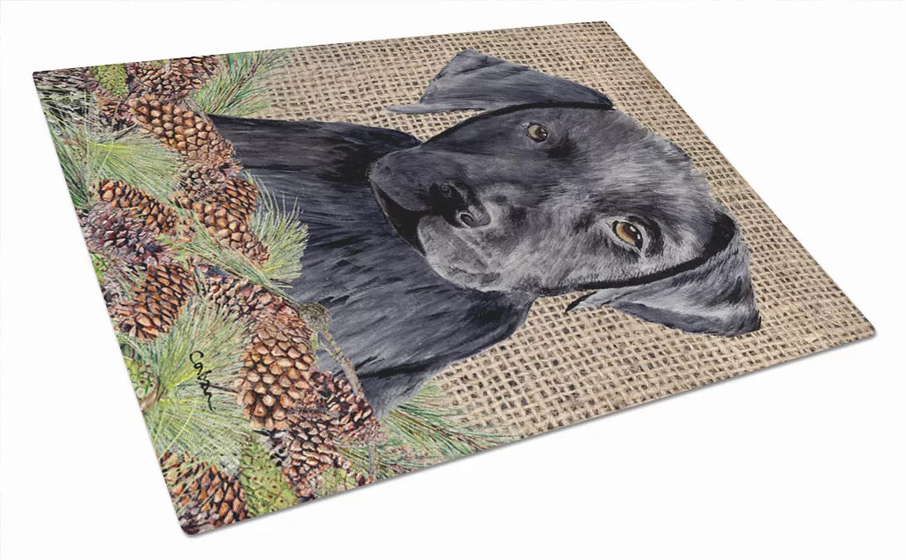 Dog Art Glass Cutting Board Large - S000213B001695P021426V033