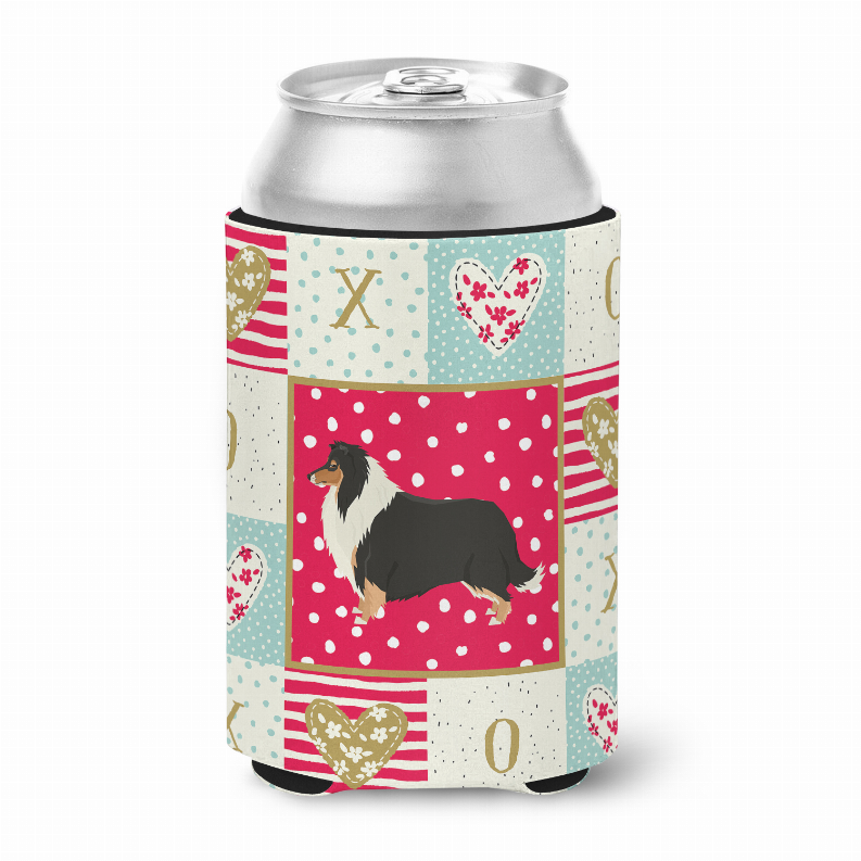 Patchwork Love with Dog Can or Bottle Hugger - CK5922CC