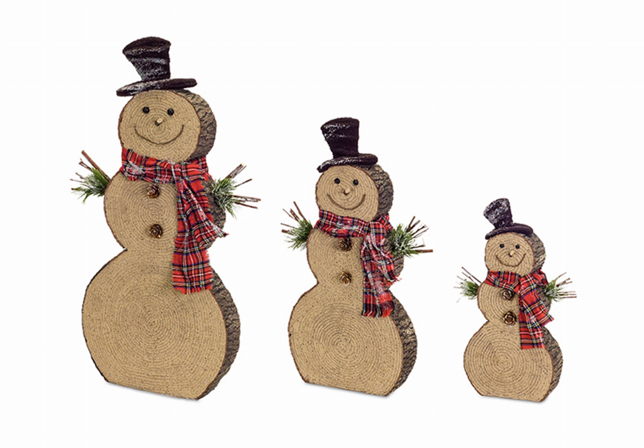 Snowman (Set of 3) 11.5"H, 16"H, 20.5"H Foam
