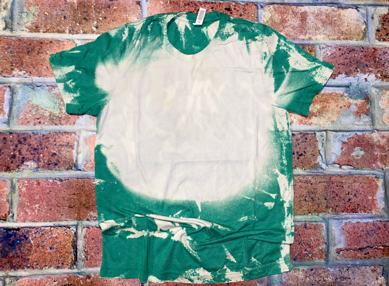 Bella Heather Kelly Green Bleach Blank Tee