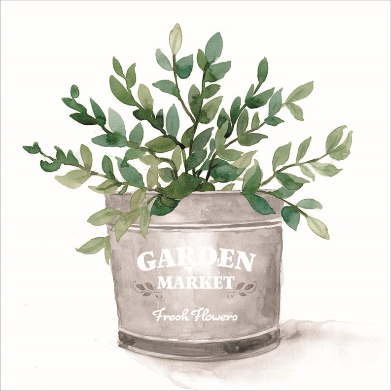 Garden Market Bucket by Dogwood Portfolio, Canvas Art