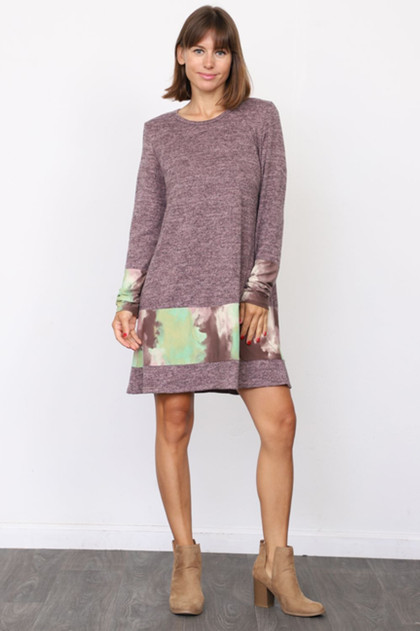 Dust Tie Dye Panel Mini Dress - F3-Eloges-1150