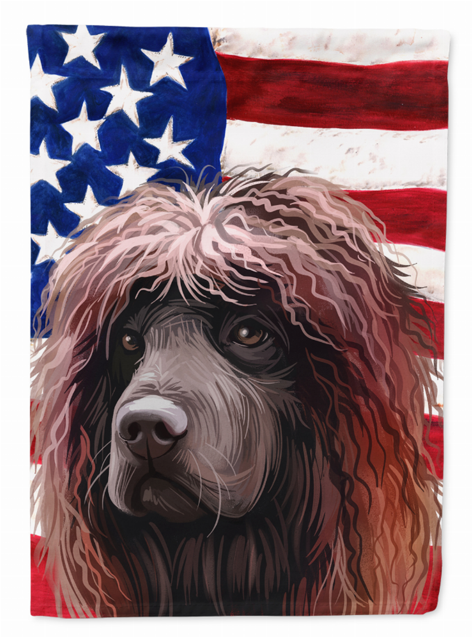 American Flag with Dog Artwork Flag Garden Size - CK6572GF