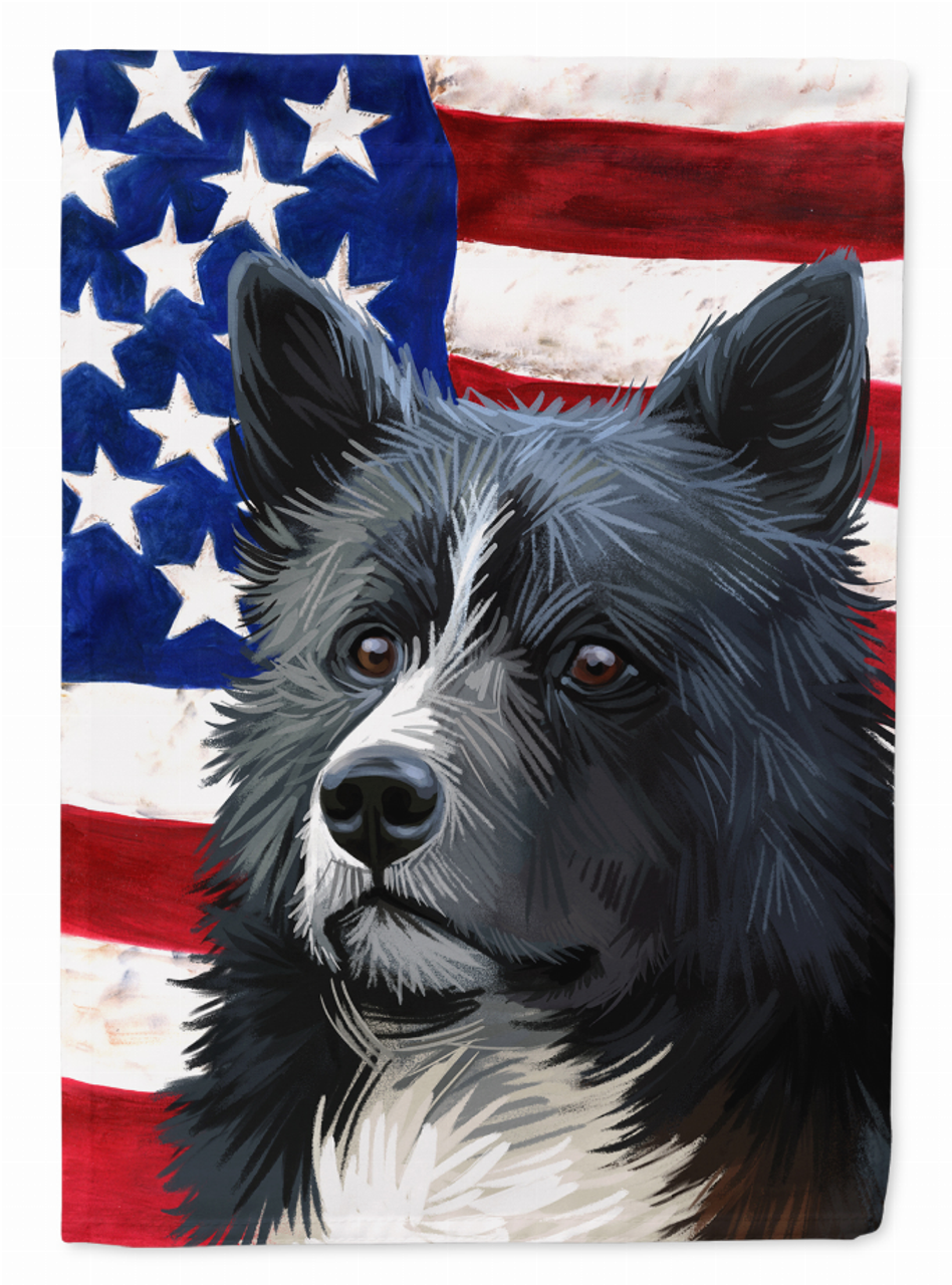 American Flag with Dog Artwork Flag Garden Size - CK6586GF