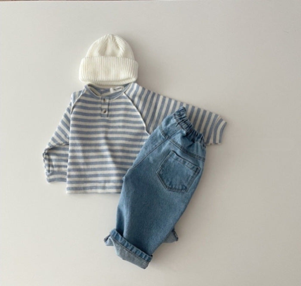 Baby Striped & Polka Dot Pattern & Solid Color Loose Comfort Shirt - JM2207172156-142