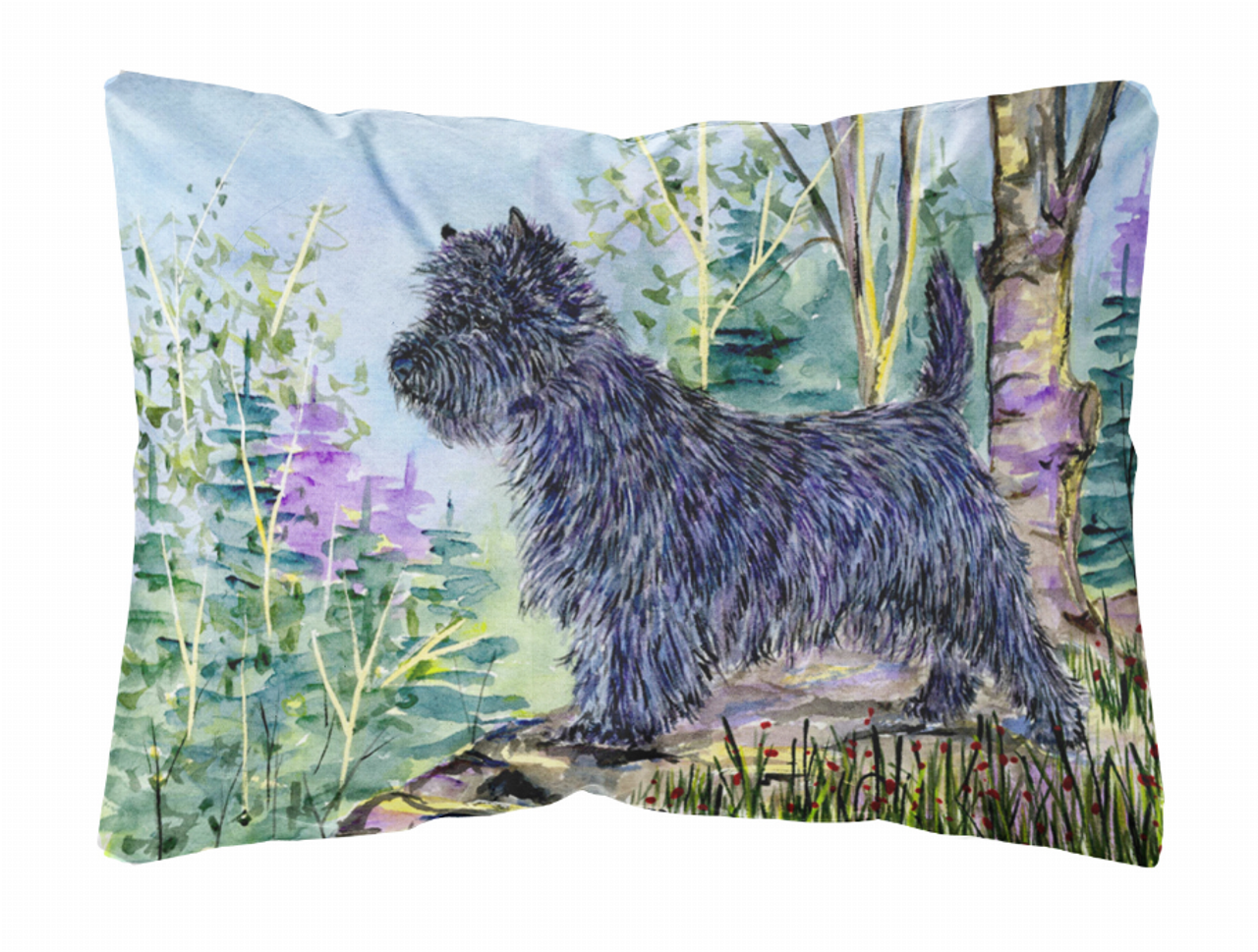 Dog Portrait/Landscape Painting Fabric Decorative Pillow - SS8665PW1216