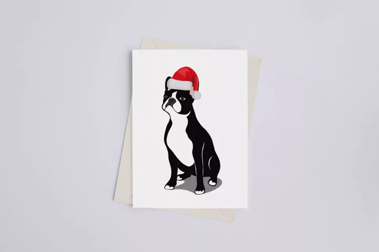 Christmas Boston Terrier - Greeting Card - 149900987
