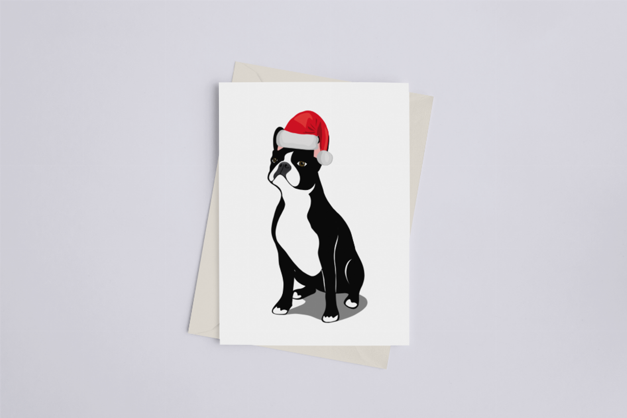 Christmas Boston Terrier - Greeting Card - 149900986