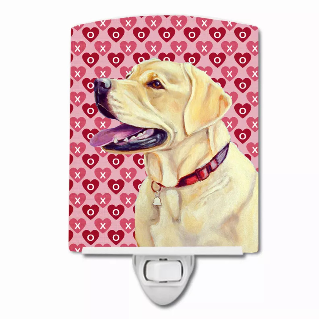 Hearts Love and Valentine's Day Dog Art Ceramic Night Light - S000213B001695P102642V000