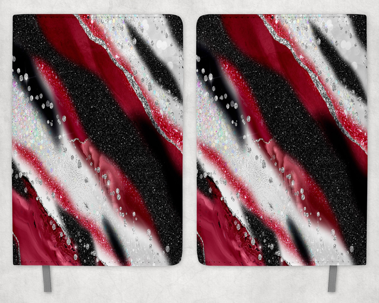 Red and Black Milky Way Printed 8 Inch  A-5 Journal