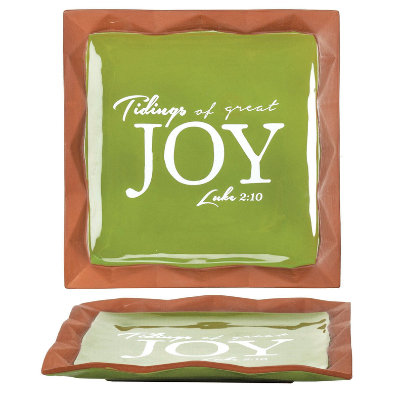 Tidings Of Joy Terracotta Plate
