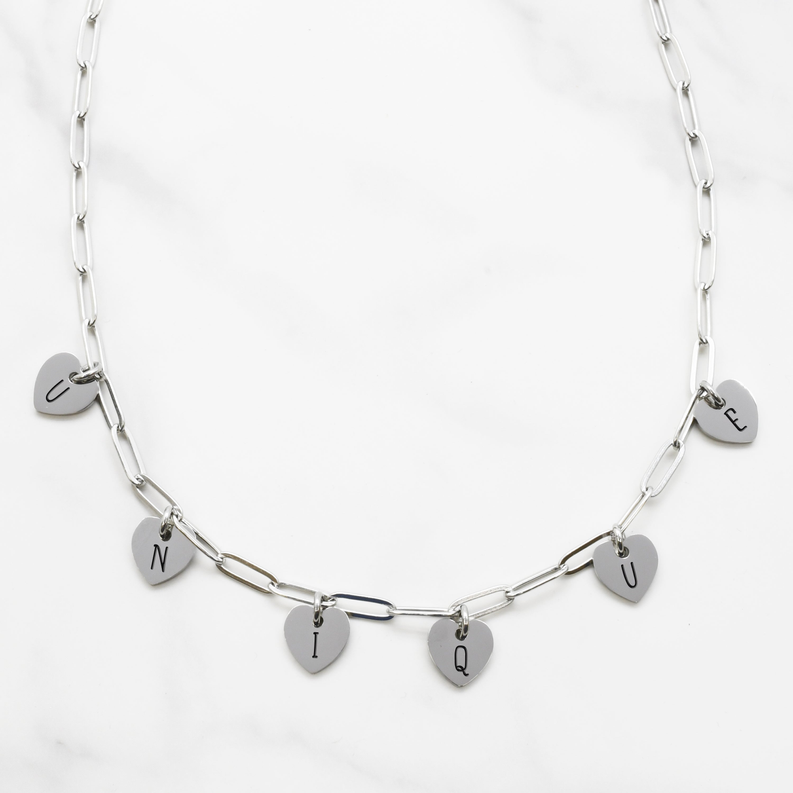 Fully Adjustable Inspirational Heart Charmed Necklaces - PinkBox3-4415