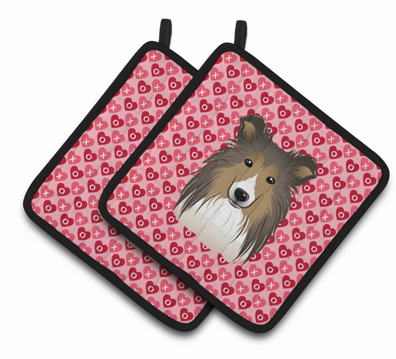 Dog XOXO Pair of Pot Holders - BB5312PTHD