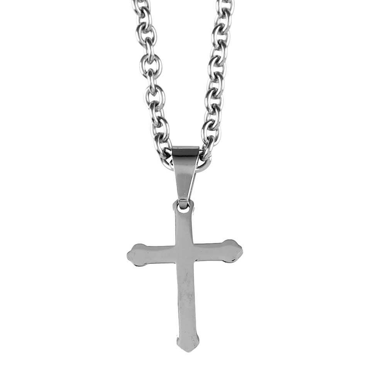 Men's Budded Cross Stainless Steel