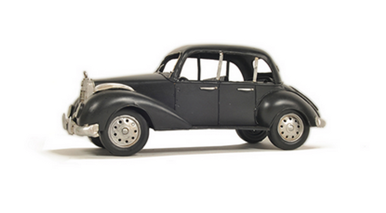 1937 Plymouth P4 Deluxe Black Metal Model Car
