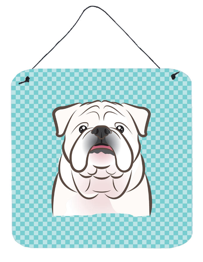 Checkerboard Design with Dog Wall or Door Hanging Prints - BB1158DS66