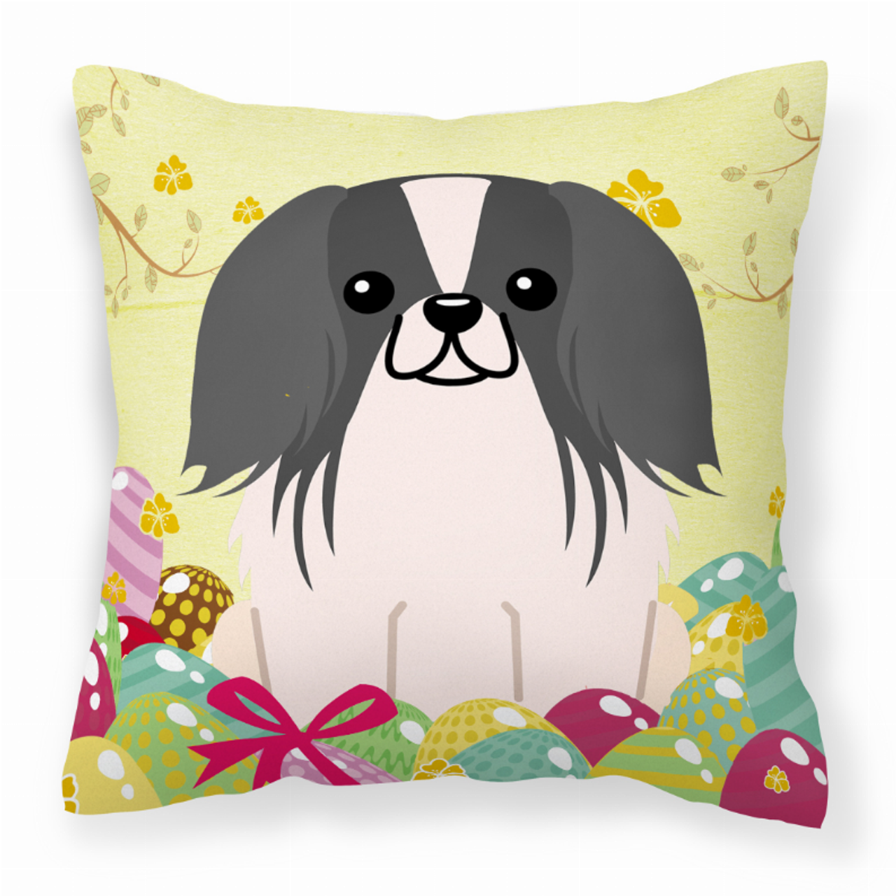 Easter Eggs With Dog Fabric Decorative Pillow - BB6105PW1818