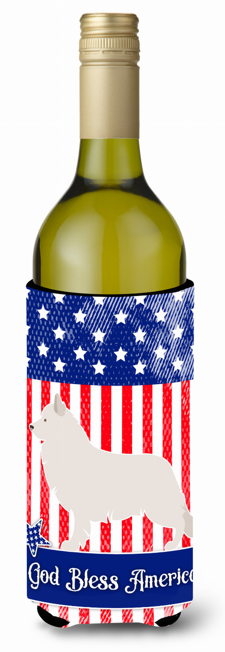 American Flag and Dog Wine Bottle Hugger - BB8373LITERK