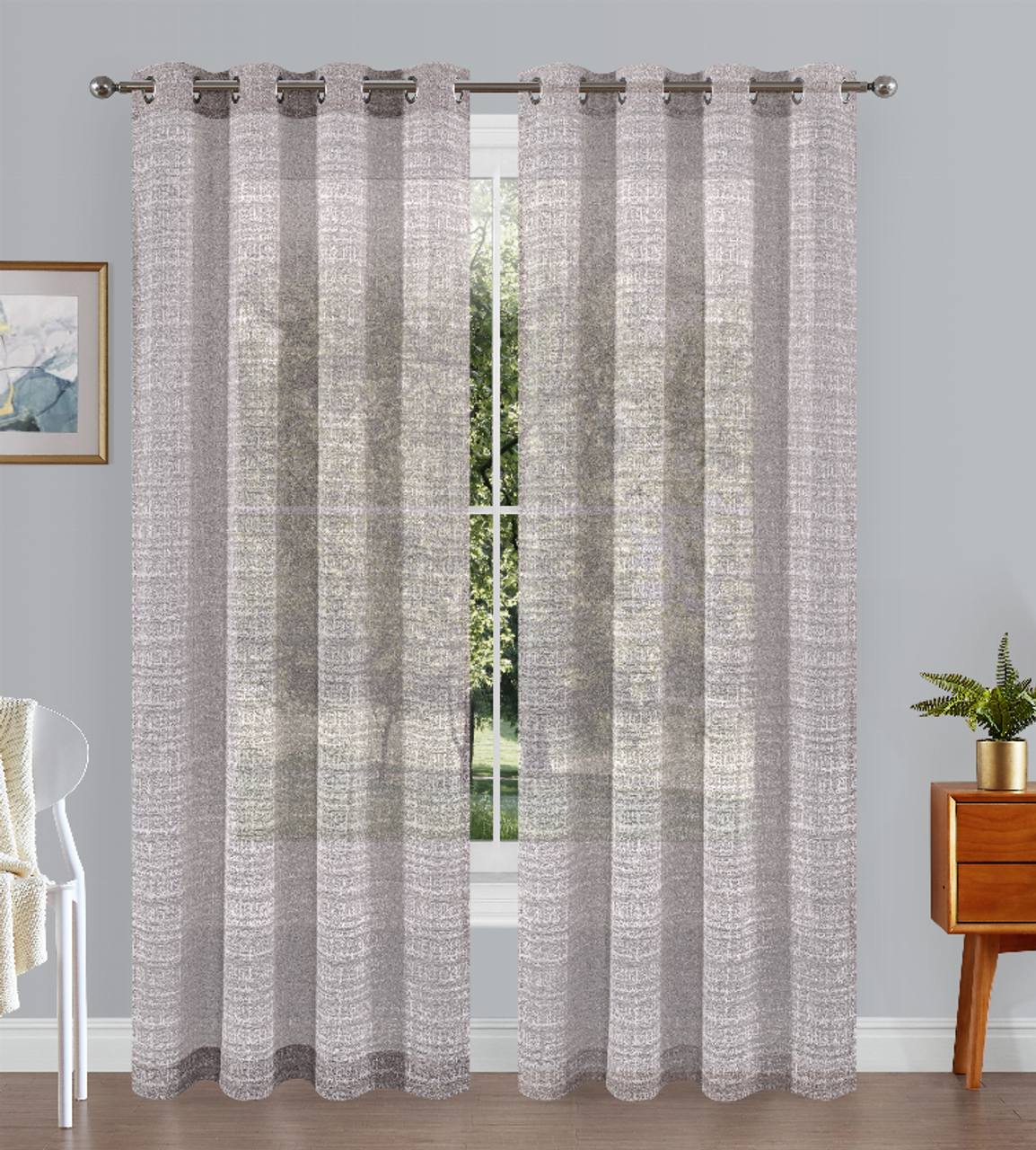 Strasbourg Grommet Pair of Curtain Panels - 124507256132213