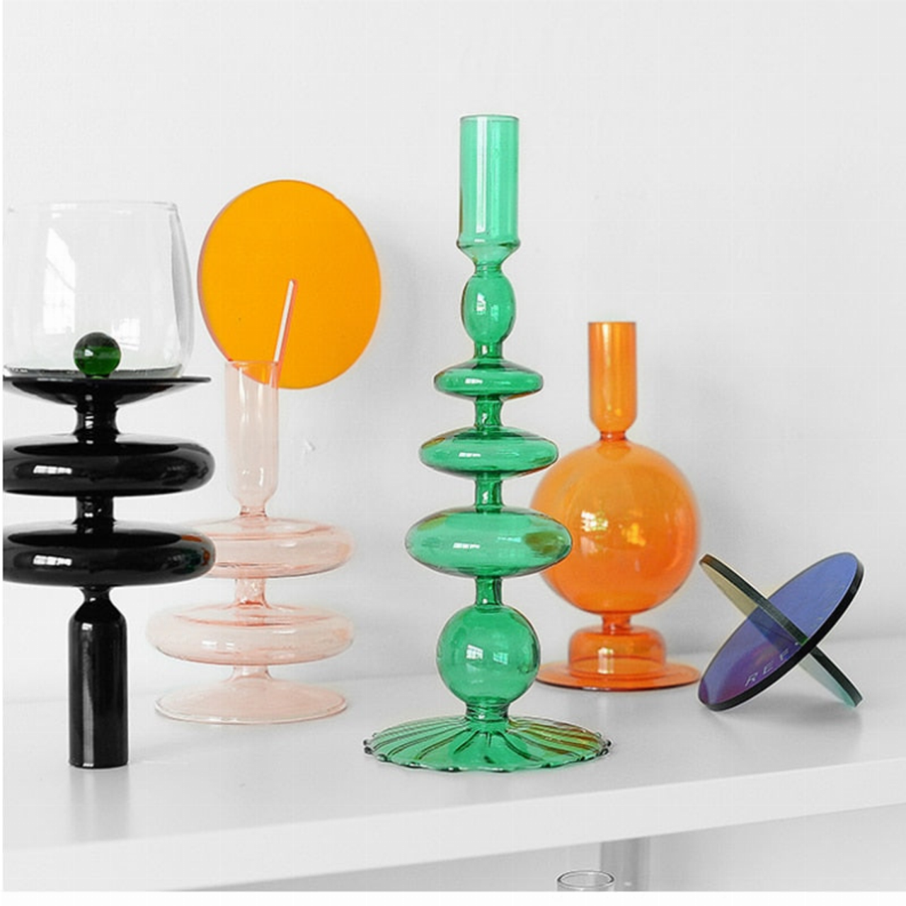 Glass Candlesticks - 33064910f1