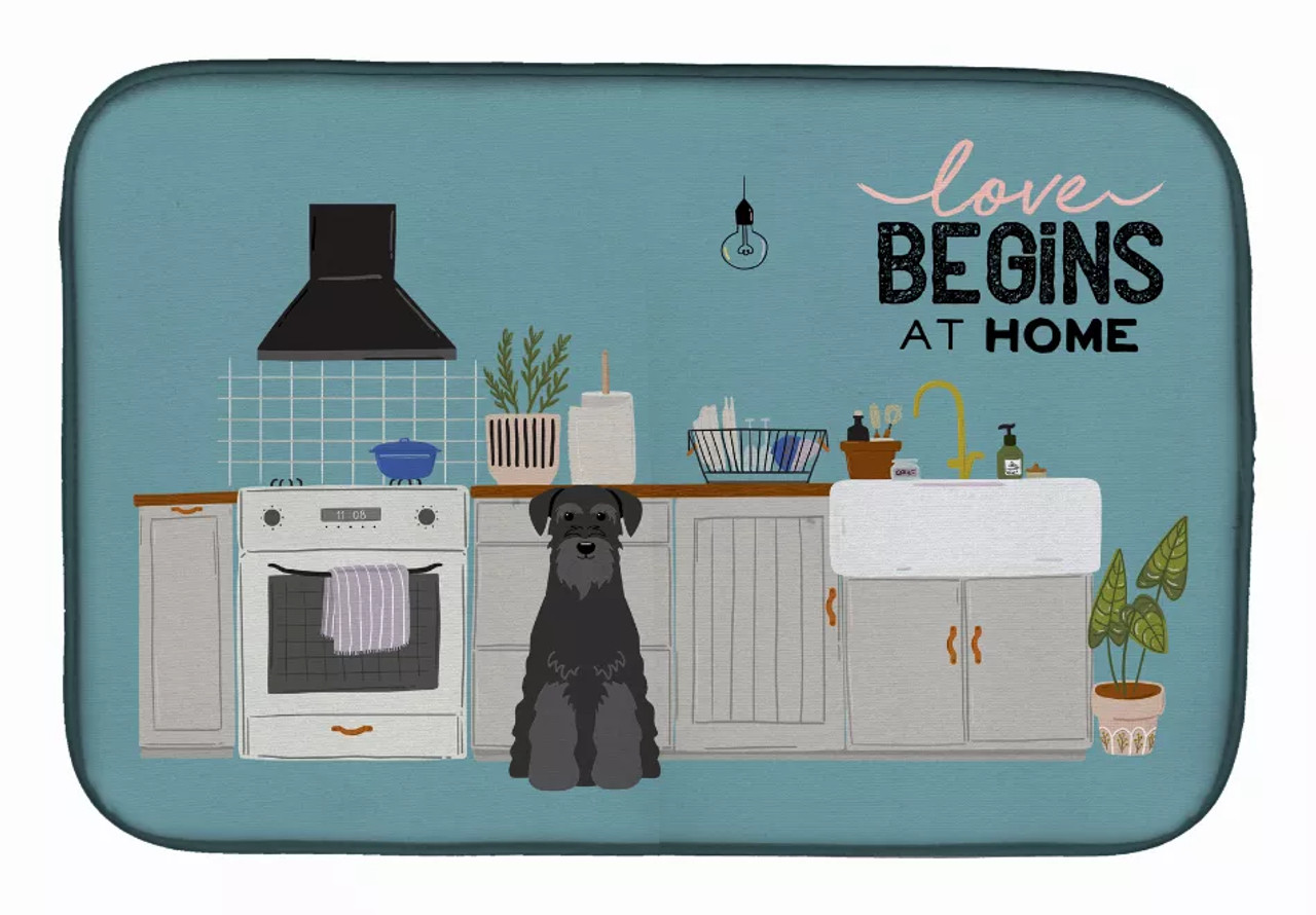 Dog Kitchen Scene Dish Drying Mat - S000213B001695P020170V011