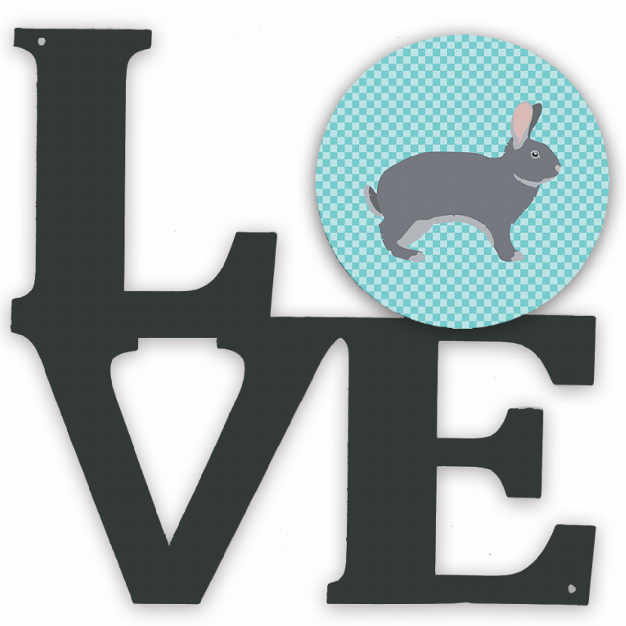 Animal Profile Artwork Metal LOVE Wall Decor - BB8140WALV