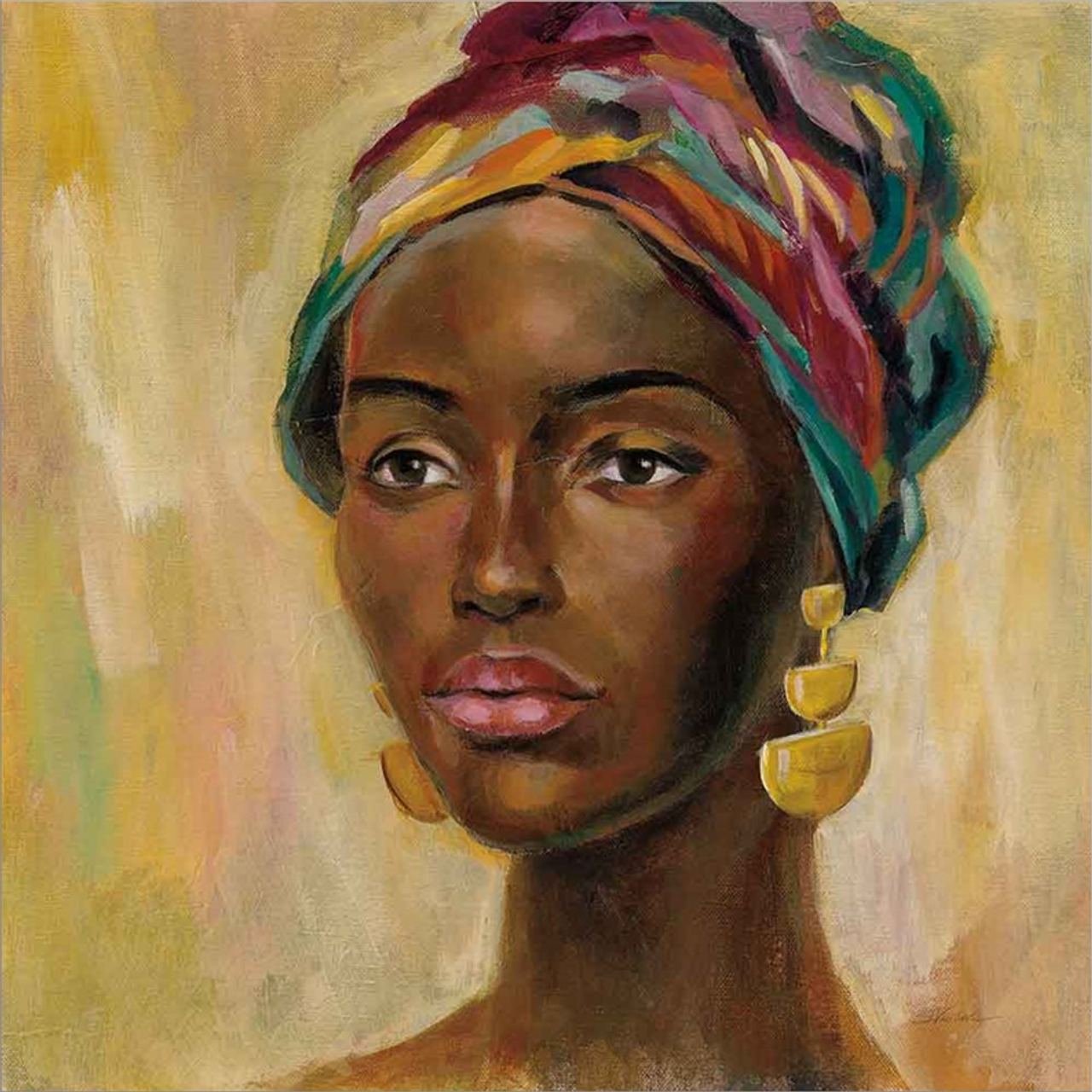 African Face II by Silvia Vassileva, Framed Wall Art