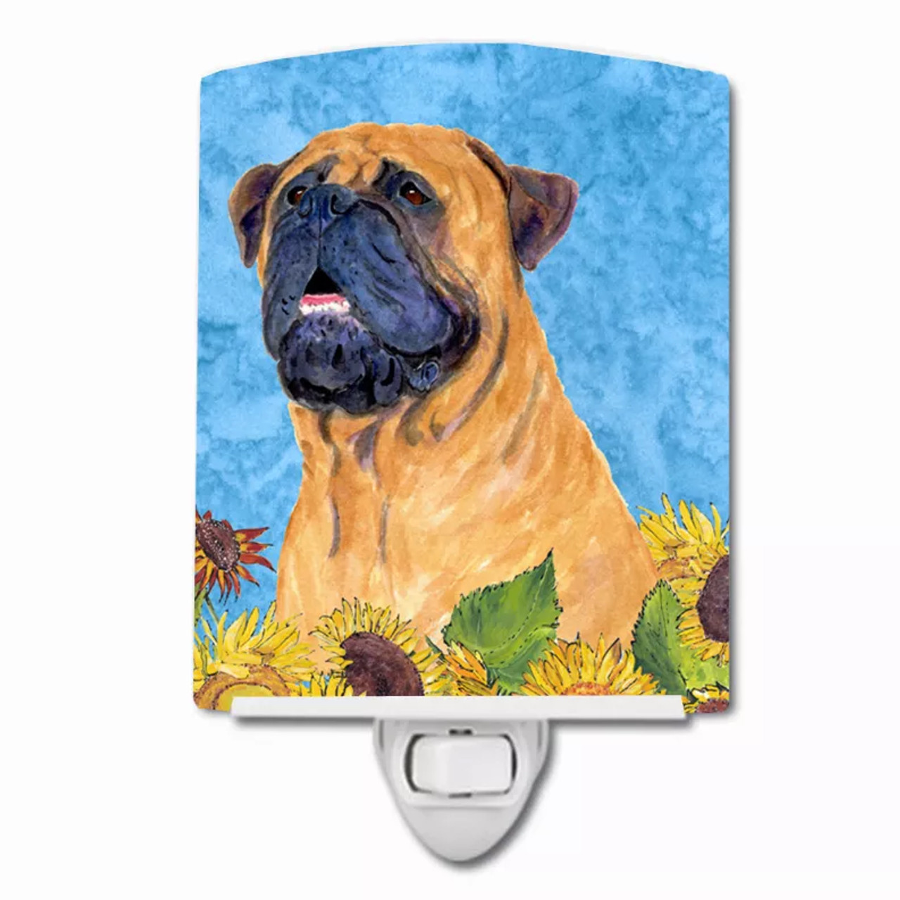 Dog in Summer Flowers Ceramic Night Light - S000213B001695P104668V000