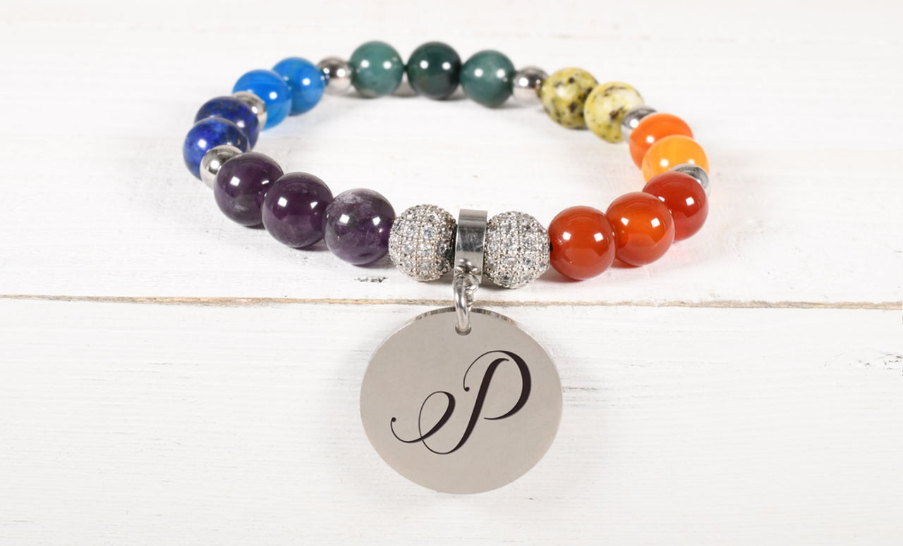 Chakra Initial Stretch Bracelets By Pink Box - 2022MICROCHAKRAPRGD