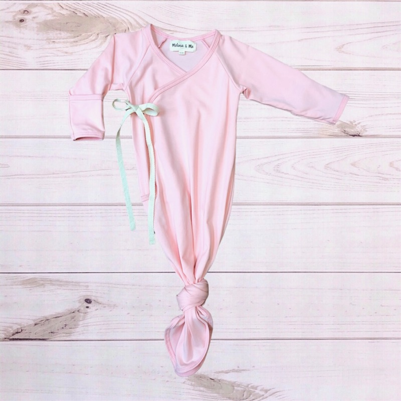 Kimono Knotted Baby Gown (Pink)