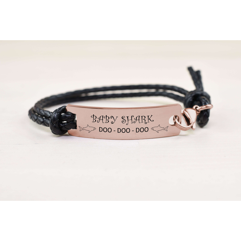 Fully Adjustable Braided Leather Inspirational Bracelet - PinkBox-25-1468