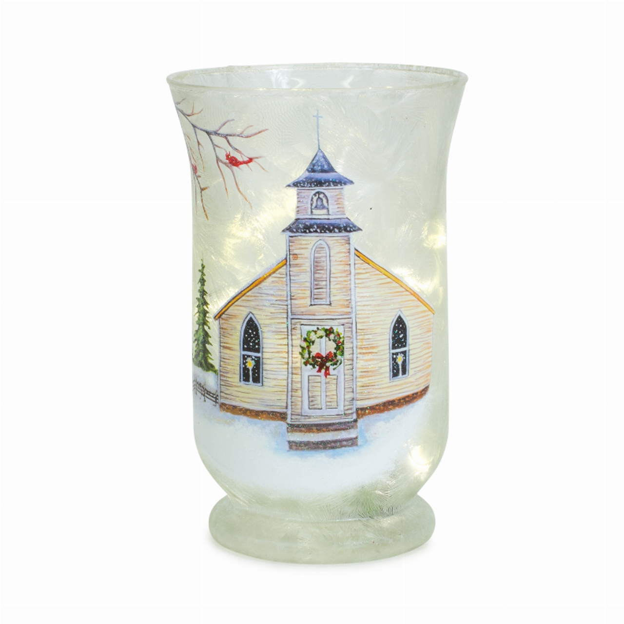 Church Candle Holder (Set of 2) 4.75"D x 7.75"H Glass