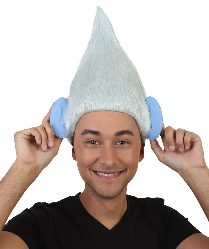 Silver Troll Wig with Ears