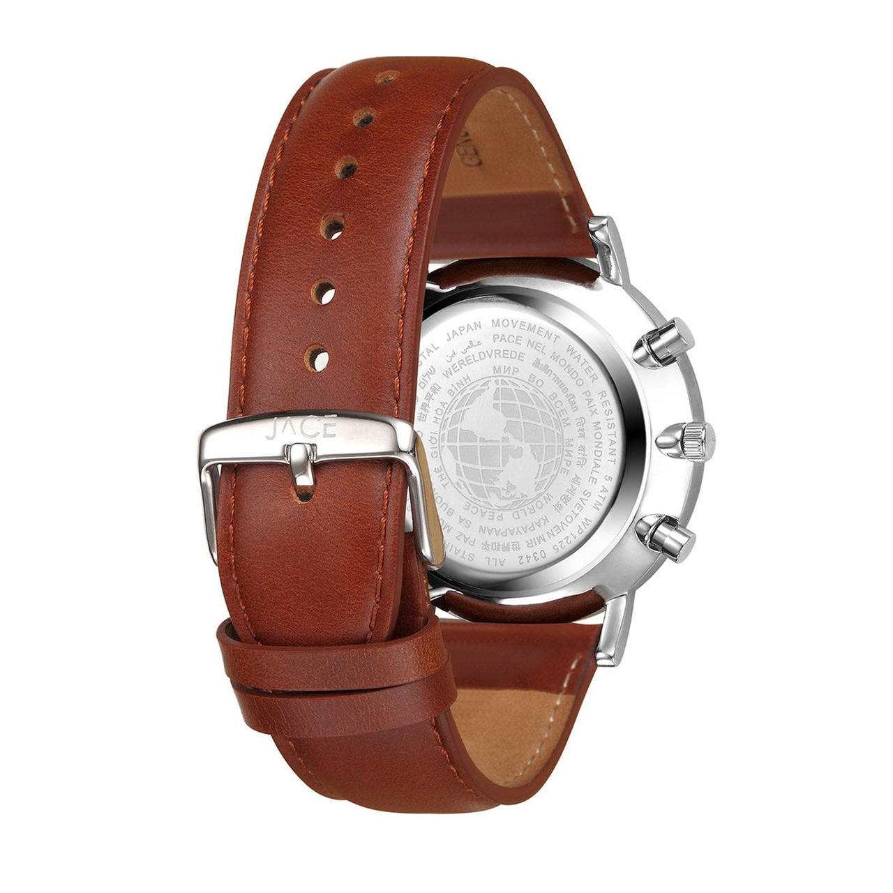 "MORESBY" MENS LEATHER BAND CHRONOGRAPH WATCH