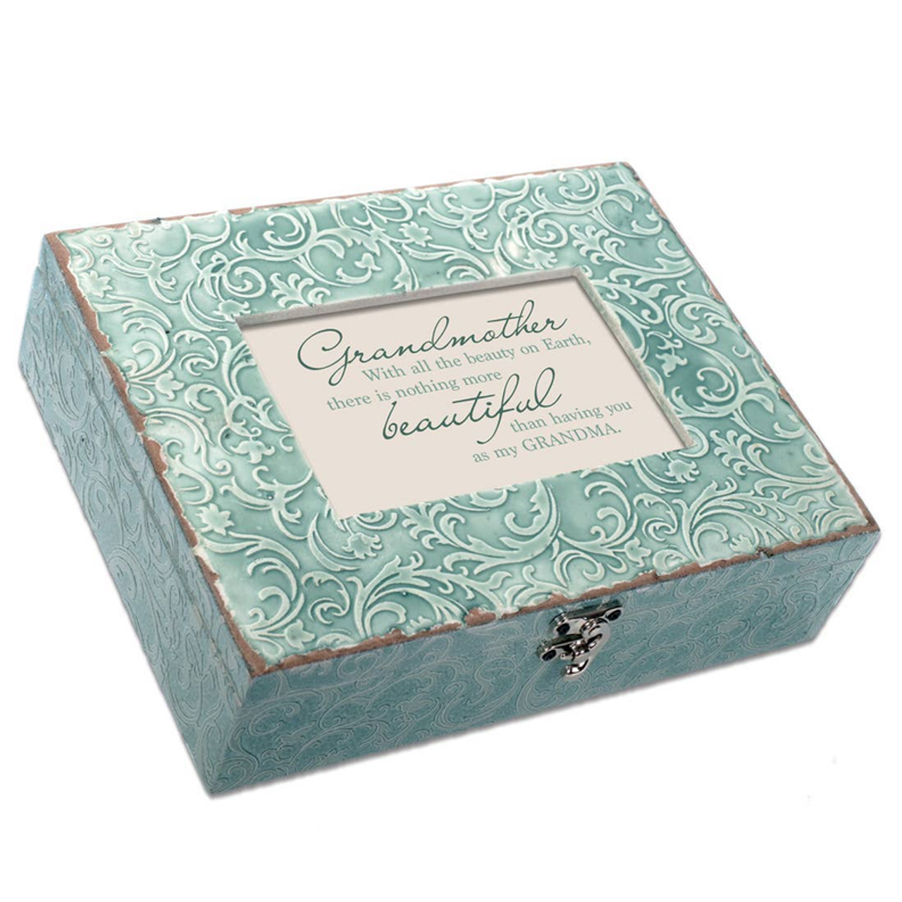 Grandmother Teal Music Box