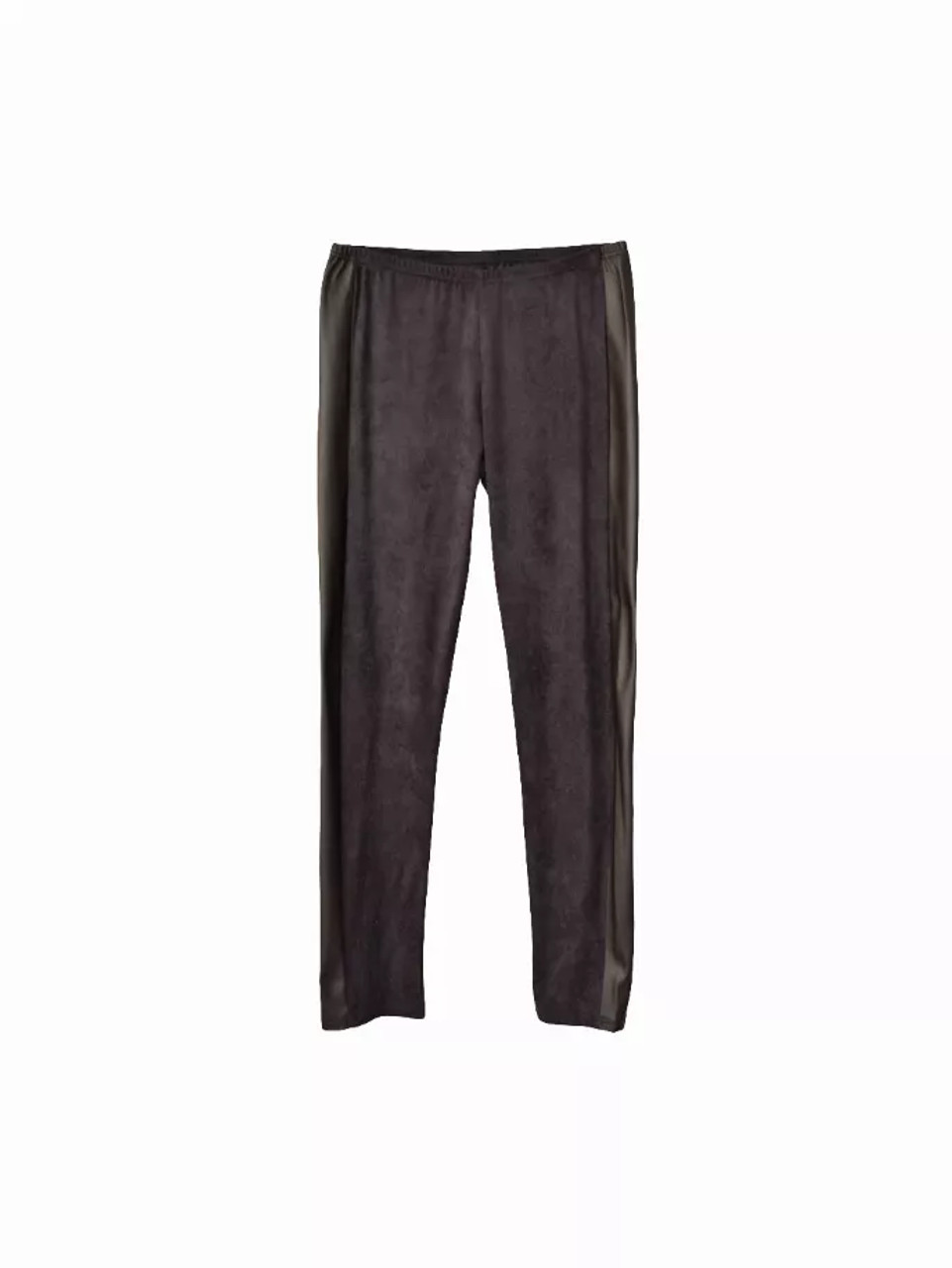Kelly Suede Leggings with PU-Leather insert - T3231BLATL7