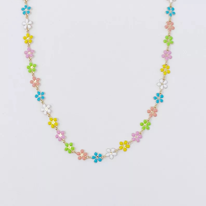 Color Mix Flower Necklace