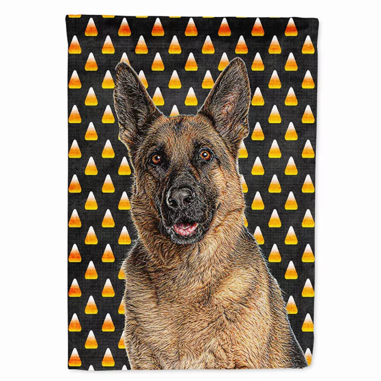 Candy Corn Halloween Dog Portrait Flag Garden Size - S000213B001695P042410V000